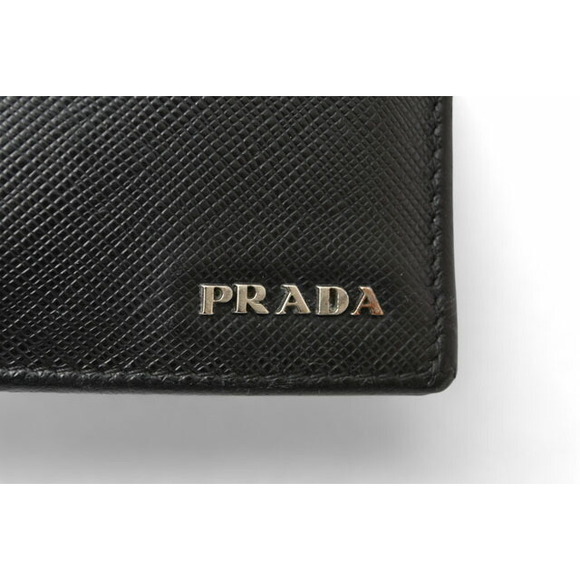 Prada Saffiano Embossed Leather Long Wallet Neri Baltico Black Navy Blue - Picture 4 of 11